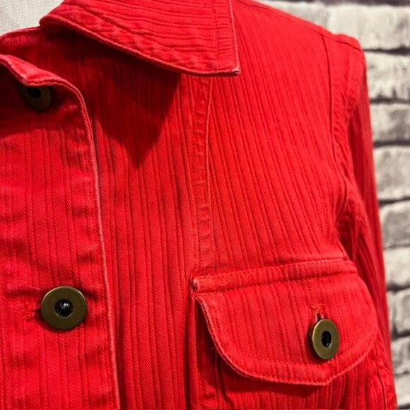 Coldwater Creek Red Button Down Jacket Size 18W - Picture 3 of 10